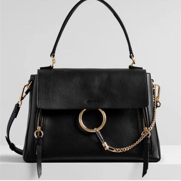 Chloe Handbags - Chloe Faye Day Mini Black Leather Crossbody Bag